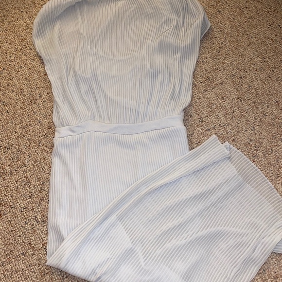 Bordeaux Anthropologie Blue Pleated Midi Dress - Picture 3 of 7